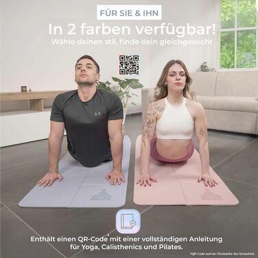 Килимок для йоги YoVibe® 183x60x0.6 см рожевий з TPE, антиковзкий, товстий + сумка та рушник для йоги