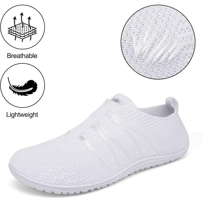 Легкі та зручні шкарпетки-кросівки Merdoo для жінок та чоловіків. Дихаючі шкарпетки-кросівки, slip-on, для дому та спорту, розмір 37-45 EU (білі).