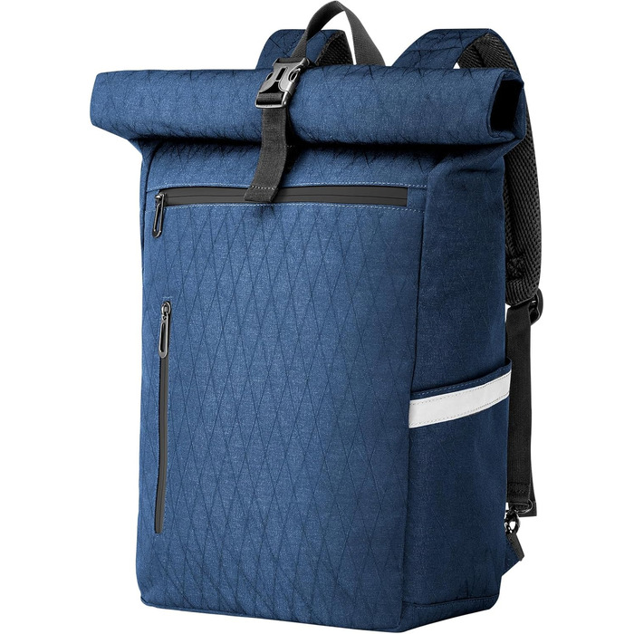 Велосумка Wiserset на багажник 22L, рюкзак для чоловіків, багатосекційна, з відділенням для ноутбука, 2в1, відбиває світло, синя