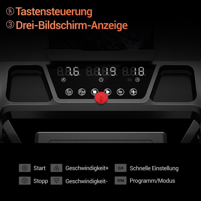 Біговий доріжка LONTEK для дому з нахилом 15%, швидкість 12 км/год, максимальне навантаження 136 кг, чорний