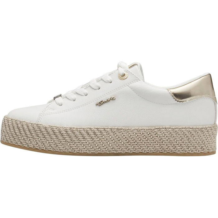 Кросівки жіночі Tamaris Low-Top біло-золотисті, 38 EU - Стильні повсякденні кеди