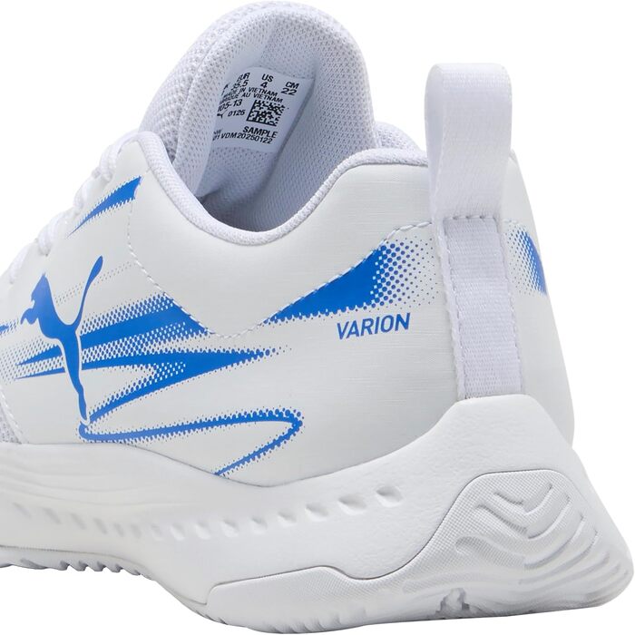 Дитячі унісекс кросівки PUMA Varion Li Jr для залу (білі/сині), розмір 34 EU