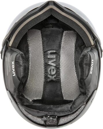 Гірськолижний шолом uvex Wanted Visor з візором, матовий, колір Navy Glacier-Rhino, розмір 58-62 см