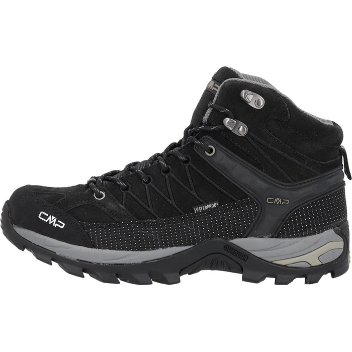 Чоловічі трекінгові черевики CMP Rigel Mid Wp, 45 EU, Чорний/Сірий