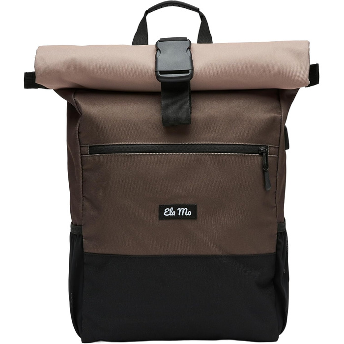 Рюкзак Ela Mo Rolltop, пісочний та оливковий, міський, водостійкий
