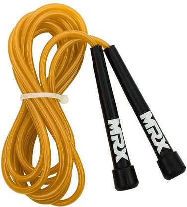 Стрибкове канат MRX PVC з пружиною для кардіотренувань, універсальний для дітей та дорослих, 22.9 см, жовтий