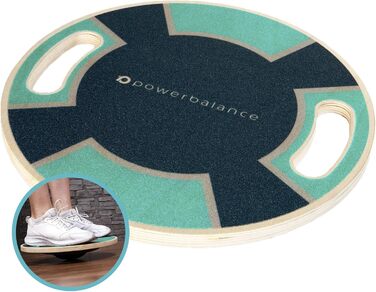 RPM Power Balance Wobble Board – баланс-борд з масиву дерева для тренування м'язів кора, зміцнення ніг і верхньої частини тіла, Greencross