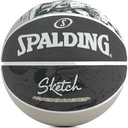 Баскетбольний м'яч Spalding Sketch Jump Ball, розмір 7, чорний, універсальний