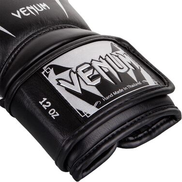 Боксерські рукавички Venum Giant 3.0 для муай-тай та кікбоксингу, 16 Oz, чорний/срібний