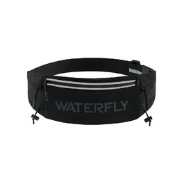 Поясна сумка для бігу WATERFLY: тримач для телефону, три відділення, для чоловіків та жінок, для марафону, триатлону, чорна