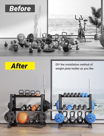 Стойка для гантелей Dripex на 3/5 рівнів, сумісна з гантелями, гирями та штангами, макс. 500 кг, регульована. Багатофункціональна