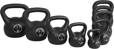 Кетлбел GORILLA SPORTS з пластика, 2-20 кг, одинично або комплект, з/без підставки – гиря для фітнесу