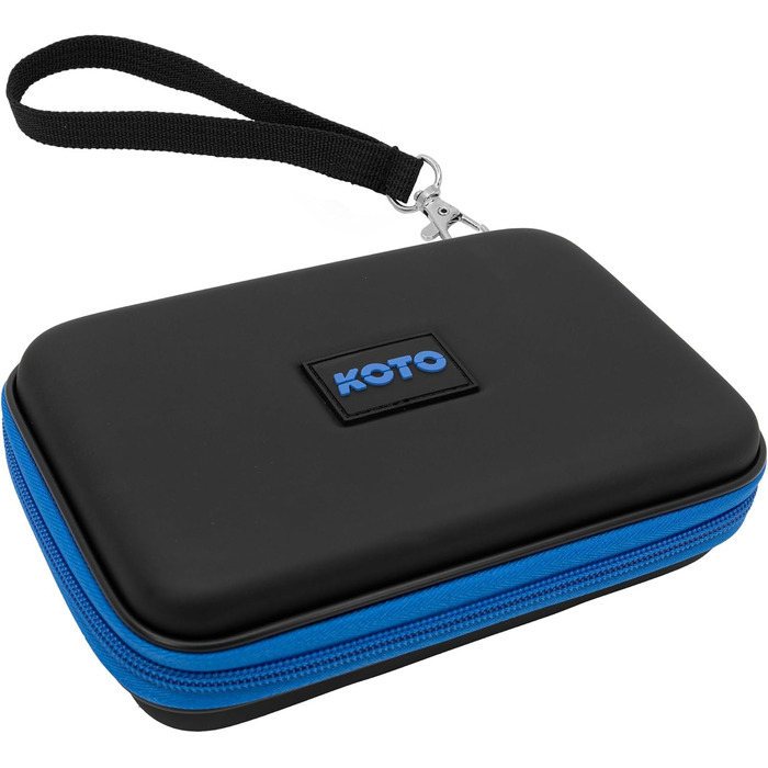 Дартс-кейс KOTO Dartwallet Eva Medium чорний, чохол для дротиків з блискавкою, логотип, футляр для дартсу