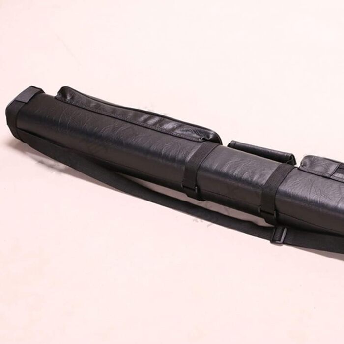 Чохол для більярдного кия: міцний, на 2 кия, 84 x 7.5 см, чорний