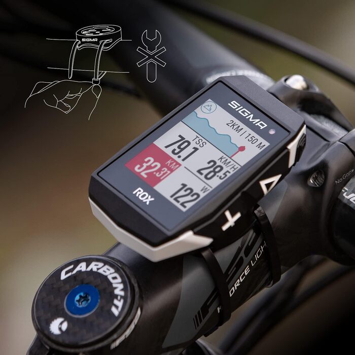 Велокомп'ютер SIGMA Sport ROX 11.1 EVO білий, бездротовий, GPS-навігація, універсальний розмір