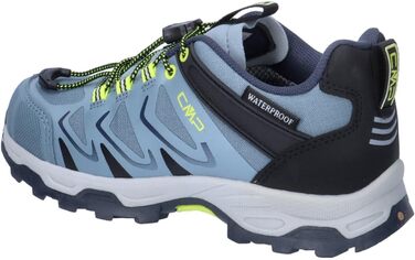 Дитячі черевики CMP Byne Low WP для активного відпочинку, водонепроникні, кольори: антрацит, кислотний зелений, розмір 35 EU