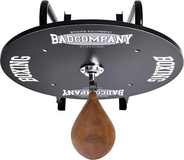 Платформа для боксу Bad Company Speedball з вінтажною шкіряною грушою середнього розміру для настінного монтажу BCA-130