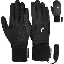 Універсальні зимові спортивні рукавички Reusch Baffin Touch-tec для дорослих, вітрозахисні, теплі, дихаючі, сенсорні, чорні/сріблясті