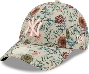 Кепка New Era New York Yankees MLB Floral Green 9Forty Adjustable для жінок, бежева