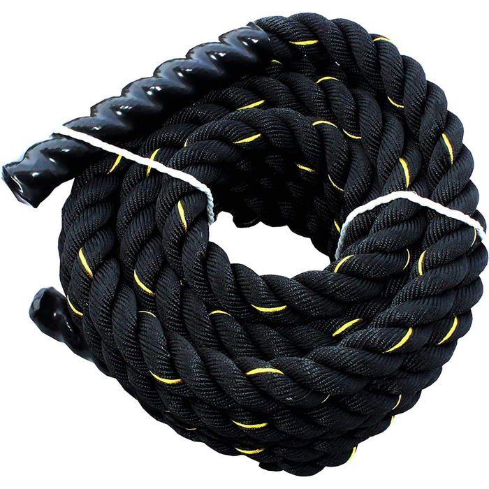 Бойова мотузка Lisaro для фітнесу, 1,5'' x 12 м, три довжини, суперякість