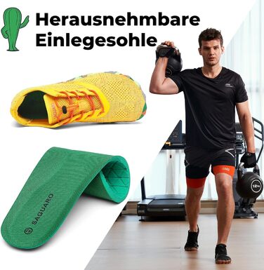Сагуаро Unisex Barefoot взуття для трейлраннінгу, жовтий, розмір 38 EU (36-48)