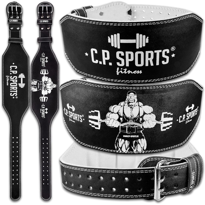 Шкіряний пауерліфтинг пояс C.P.Sports, екстра широкий, для бодібілдингу, фітнесу та силових тренувань