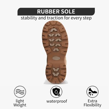Зимові черевики для жінок, снігоступи, утеплені хутром, антиковзаюча підошва, для холодної погоди (41 EU, Коричневий)