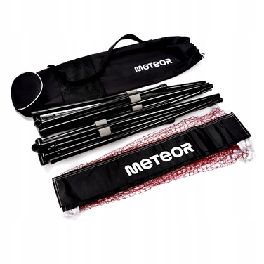 Мережа для бадмінтону зі стійками, регульована, портативна Meteor 4,1 x 2,2 м