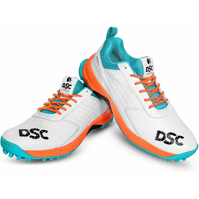 Кросівки DSC Jaffa 22 - білі/помаранчеві для хлопчиків та чоловіків. Легкі кросівки з тисненням. Розміри: 8 UK, 9 US, 42 EU
