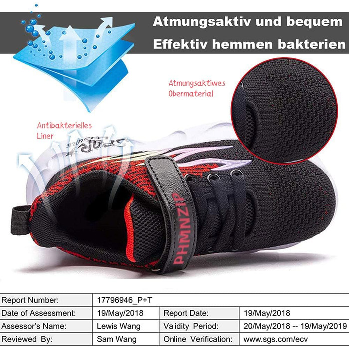 Дитячі кросівки Kinder: спортивні, легкі, дихаючі, для бігу, занять фітнесом, вулиці, залу (35 EU, Cx6888 Schwarz)