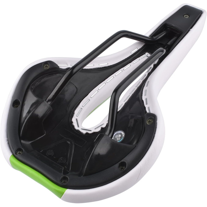 Сідло для гірського велосипеда Robuster, біло-зелене