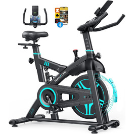 Велотренажер Heimtrainer 2025 з додатком, амортизацією, до 160 кг, регульованим опором, тихий спінінг байк для дому з LCD-дисплеєм і комфортним сидінням