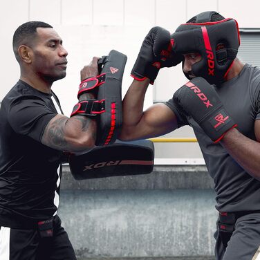 Шлагбало RDX для бойових мистецтв: кікбоксинг, муай-тай, ММА. Кара-шкіряне ударне подушечка, бокс, тренувальні подушечки, тайські подушечки