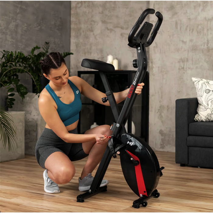Велотренажер Hop-Sport HS-3020X Quest X-Bike чорно-червоний
