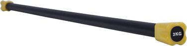 GORILLA SPORTS® Гриф для штанги 2 кг, гумовий, сталевий, нековзкий, для аеробіки та силових тренувань