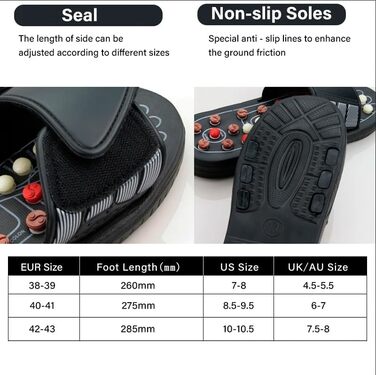 Домашні тапочки з акупресурою, масажер для ніг, сандалії з точками впливу, тапочки для масажу ніг, акупресура, тапочки, зняття стресу, ручні масажери (38–39), подарунок для мами та тата 38-39