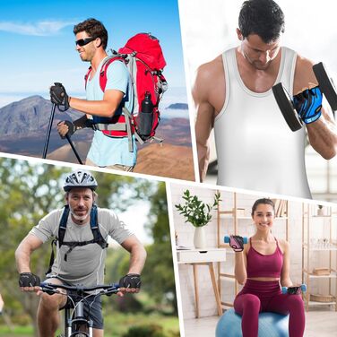 Рукавички для фітнесу Stealth Port, вага підйомника для жінок та чоловіків – дихаючі, неслизькі, з підкладкою для кросфіту, бодібілдингу, їзди на велосипеді, силових тренувань (M, Чорний)