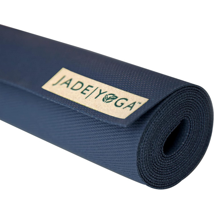 Йога-мат Jade Yoga Voyager 1,6 мм, темно-синій, портативний килимок для йоги, екологічний каучук