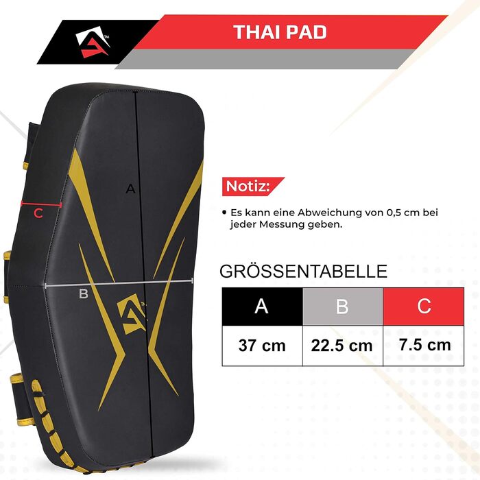 Шлагбаум Pratzen для боксу, кікбоксингу, муай-тай: ударопоглинаючі подушки з Maya-шкіри, боксерські подушки для єдиноборств, карате та ММА