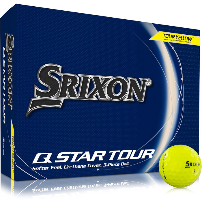 Гольф-м'ячі Srixon Q-Star Tour 5 2024 для дорослих, м'які, зі спіном, 12 шт. (4 коробки по 3) – аксесуари та подарунки для гольфу