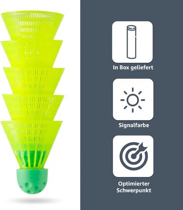 Badminton: набір воланчиків для бадмінтона Speedbadminton® (5 шт.) - ідеально для тренувань та змагань