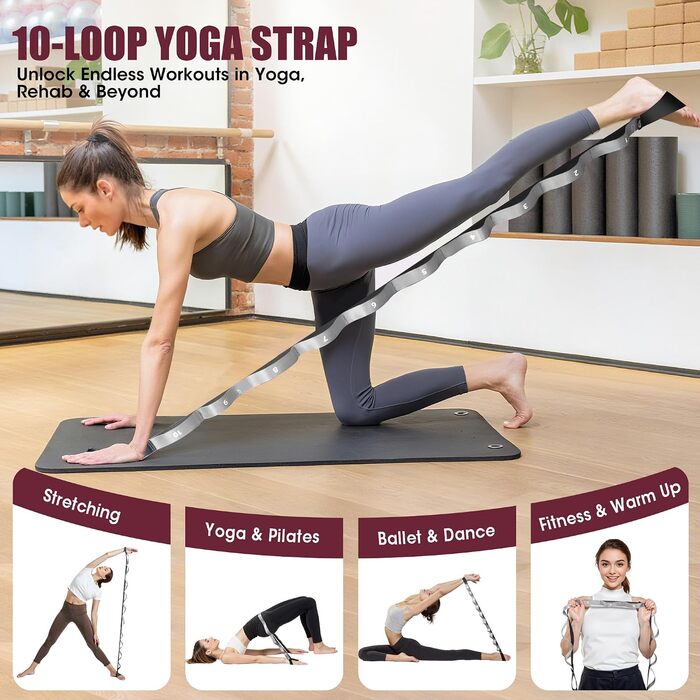 Pilates Essentials Kit ROSAPOAR для жінок: кільце для пілатесу 35 см, м'яч для йоги та еспандери – набір для домашніх тренувань, тонування та скульпторування корпусу