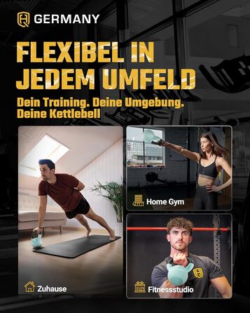 Гантель-гиря з неопрену HQ Germany® | Чавунний литник | 2-32 кг | Стартові набори | Точність ваги ±2,0%