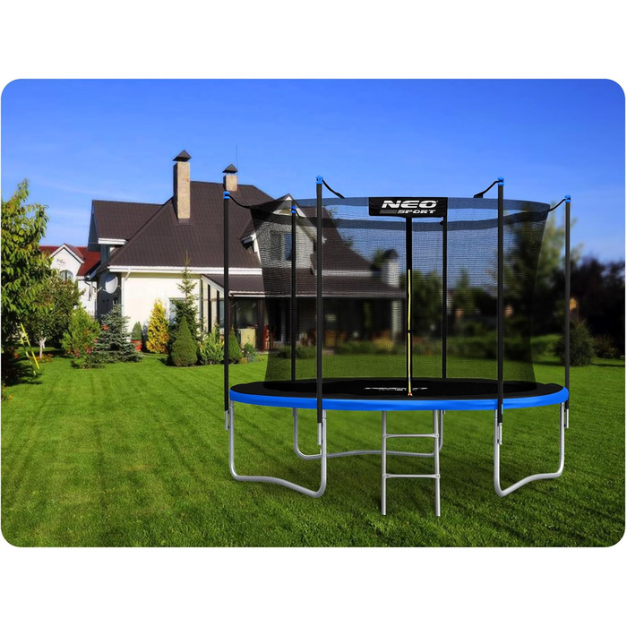 Батут Neo-Sport для дітей, 183 см (6 футів) з сіткою та сходами, зовнішній, посилений, стійкий до погодних умов