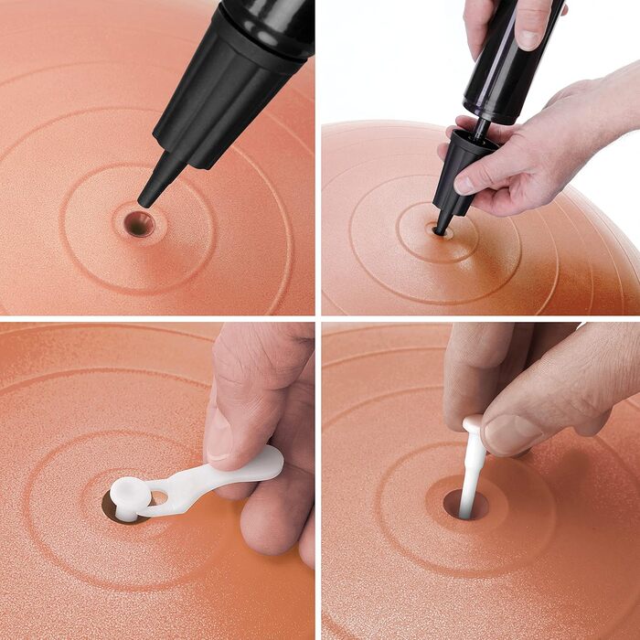 М'яч для фітнесу BodyMate: фітбол для йоги, тренувань спини та офісного використання, 65 см, рожеве золото (з насосом та E-book)