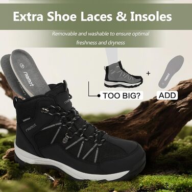 Черевики для трекінгу жіночі, туристичні черевики, трекінгові черевики, черевики для хайкінгу, чорні, 40 EU