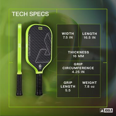 Падл для піклболу JOOLA Vision/Double Vision з фолією SK для зменшення вібрації, сертифікований USAPA Perseus Double Vision - Charge Green