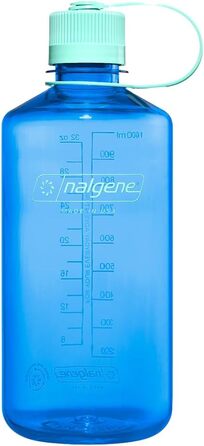 Пляшка для води Nalgene Sustain Tritan 907 мл, вузька шийка, BPA-free, ударостійка, для туризму, фітнесу, колір синя волошка