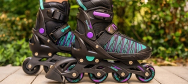Регульовані ролики RAVEN Cande, Black/Mint/Violet, розмір 38-42, каучукові колеса
