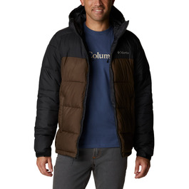 Куртка Columbia Pike Lake Hooded чоловіча, оливково-чорна, XL - тепла степлена куртка з капюшоном